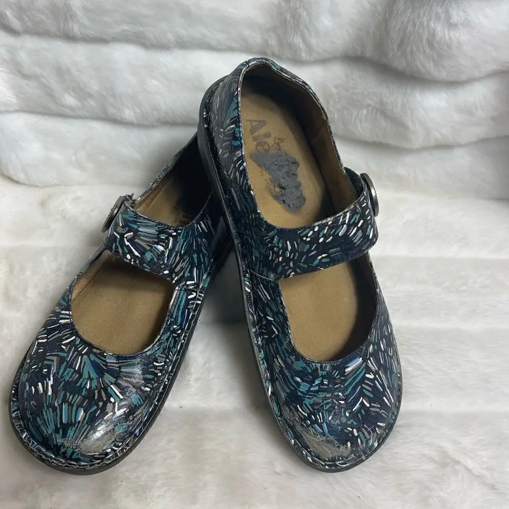 Alegria Paloma multi shades of blue,gray,white & black Mary Jane EUR Siz…